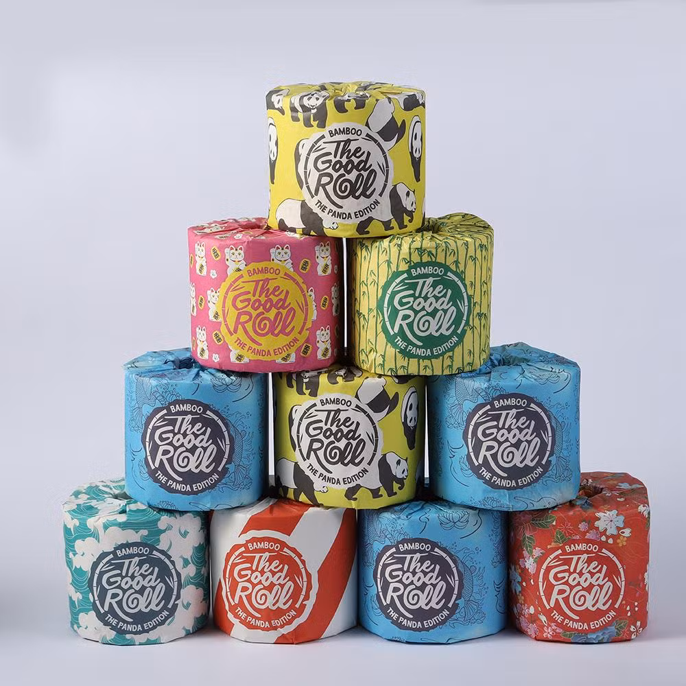 Eco-Friendly Soft 3ply Hygienic 100% Bamboo Toilet Tissue Paper Roll