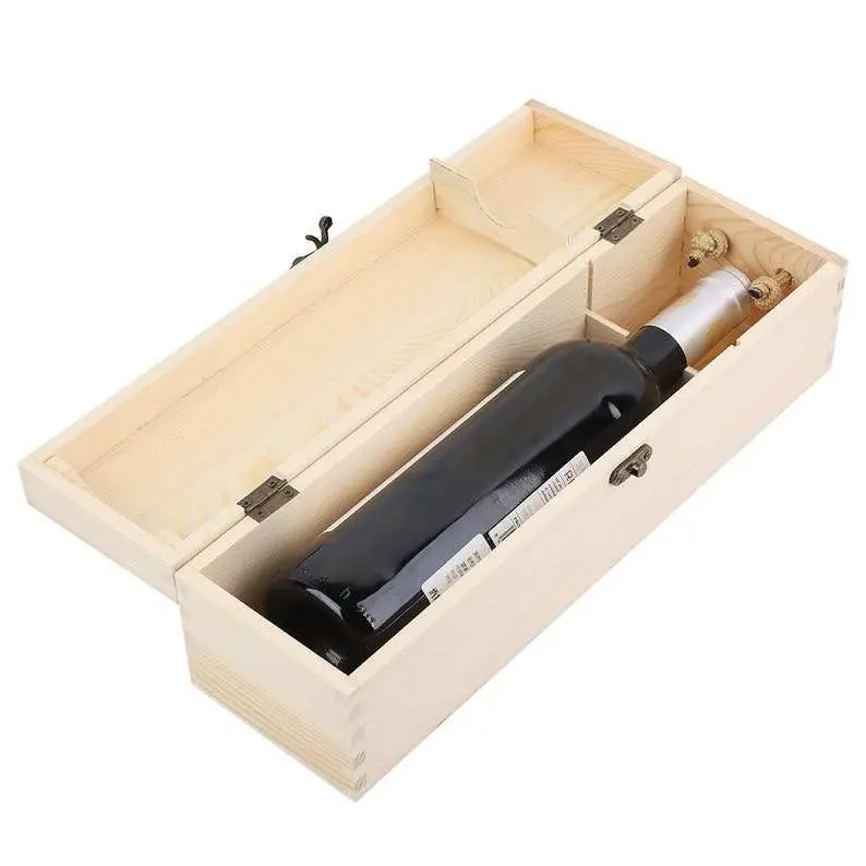 Solid Wood/Wooden Gift Wine Box for 1 Bottle Packing/Packaging/Storage