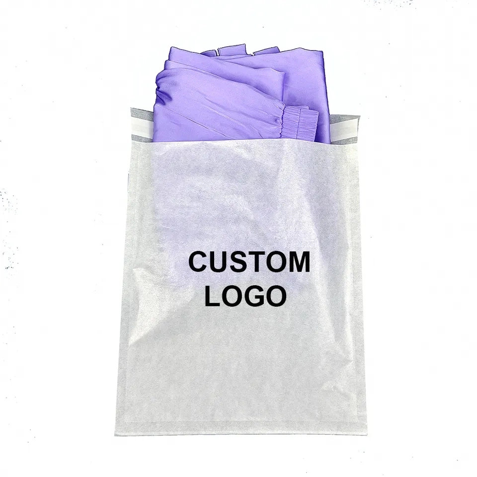 100% Recyclable Eco Friendly Self Adhesive Glassine Paper Bags FSC Chlorine Free Tissue Paper Bag for Packaging Garments Clothes Apparel