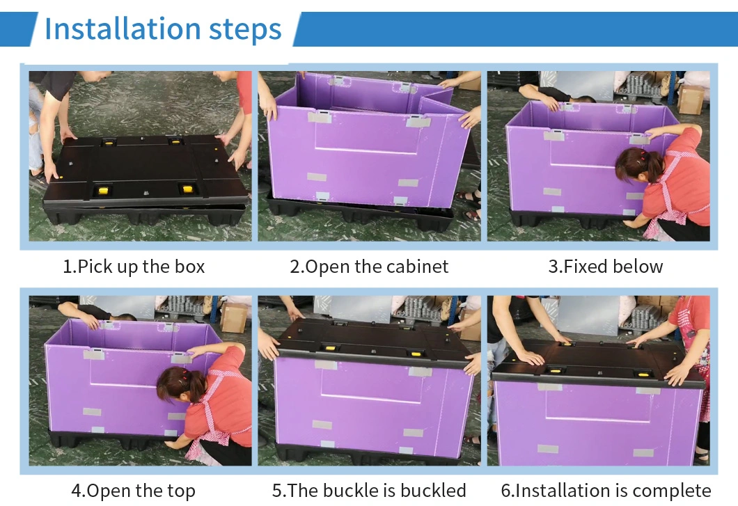 Lightweight Operator Conveniences Pecialized Bulk Stackable Collapsible Cardboard Foldable Containers Plastic Sleeve Pack Pallet Box