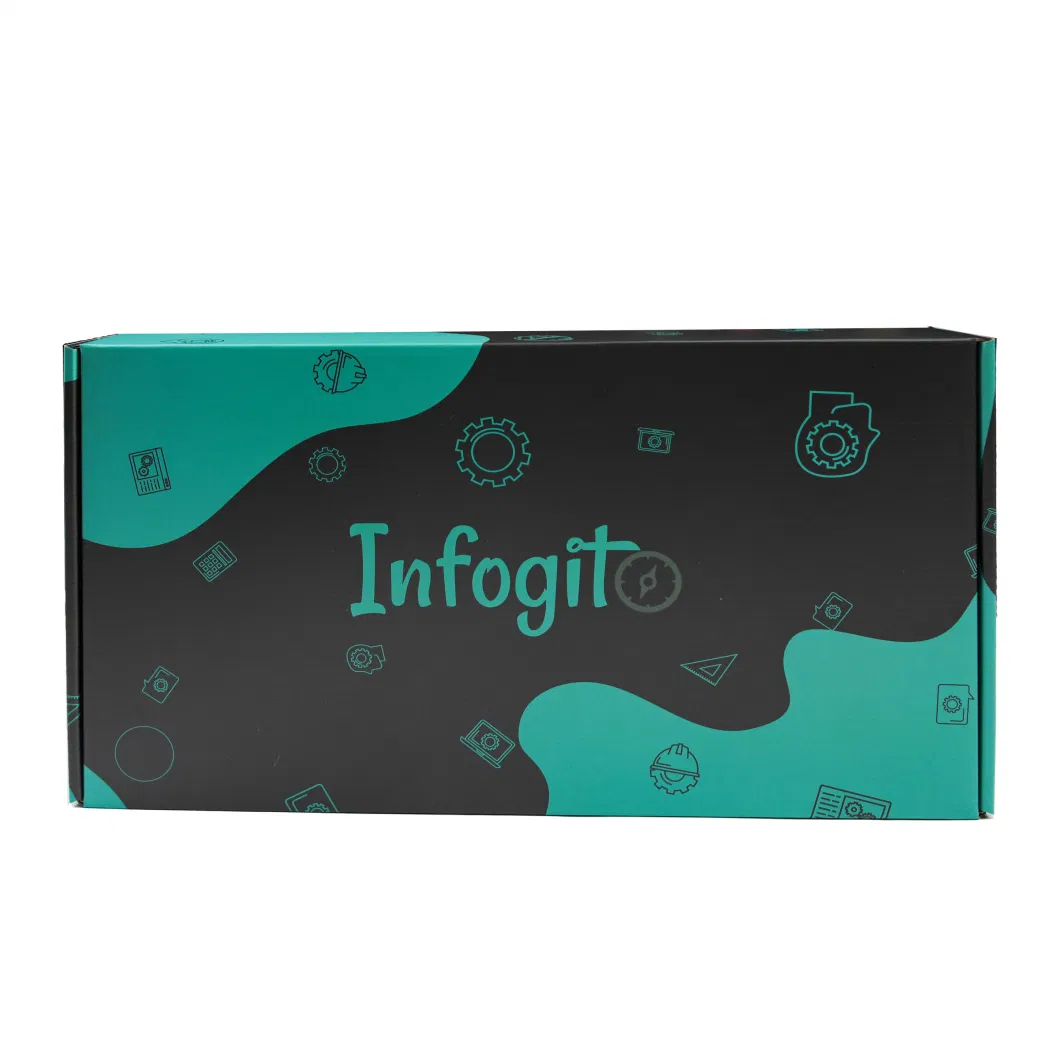 Wholesale Full Printing Corrugated Kraft Packaging Postal Blue Box with Insert