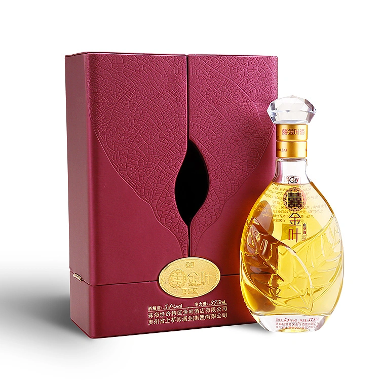 Firstsail high End Fashion Double Door Design Golden Custom Gift Wooden Whisky Wine Box