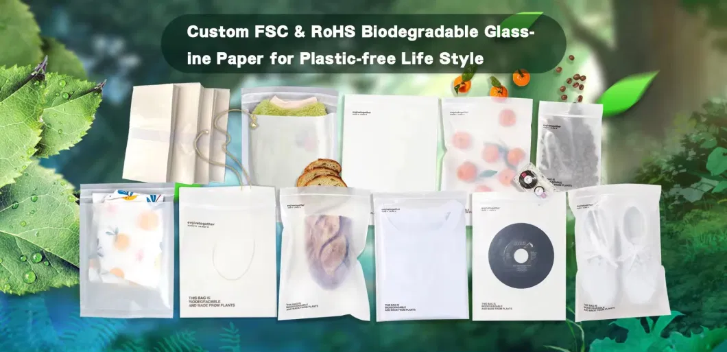 Wholesale Price Biodegradable Glassine Paper Bags with Your Own Logo Sealing Glue White Paper Bag Eco Friendly Bread Paper Bags Food Packaging