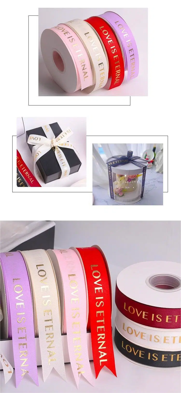 Wholesale of Christmas Gift Bundled Gifts, Gold-Plated Decorative Ribbons