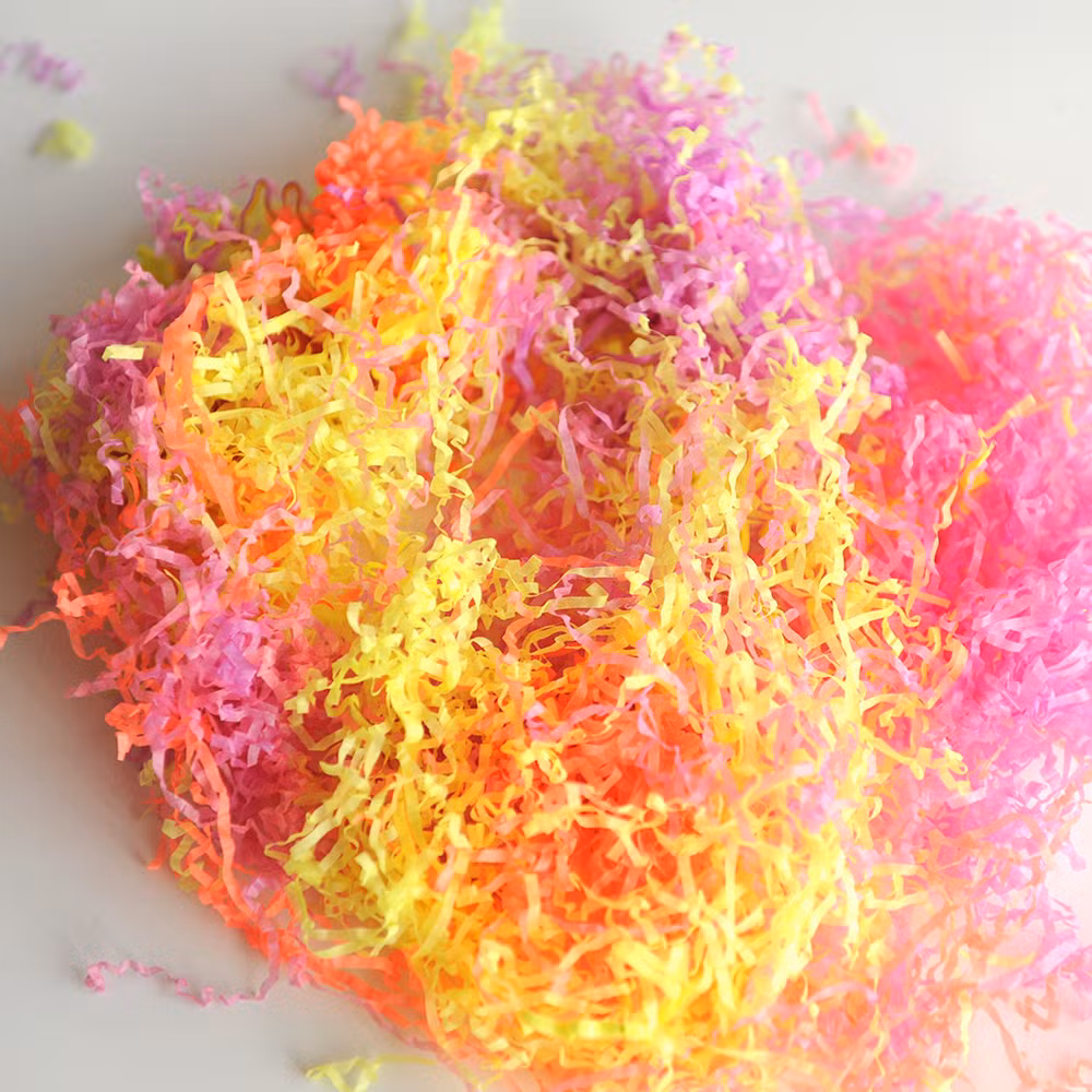 Colorful Decorative Crinkle Shredded Paper Filler for Candy Box Stuffing