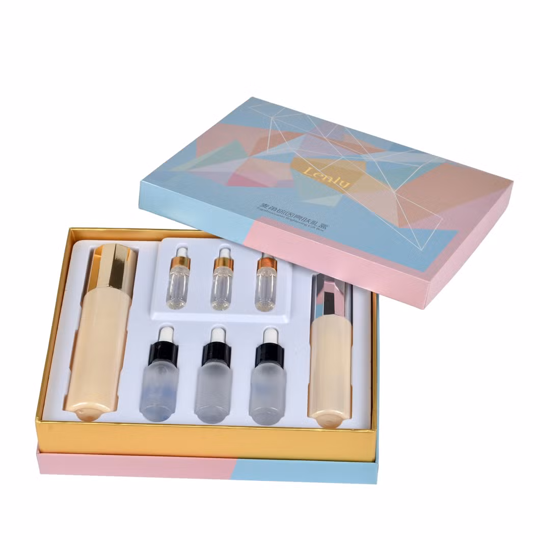 Customized Wholesale Color Printing Hardcover Cardboard Cosmetics Gift Packing Printed Folding Color Art Paper Brown Box White Corrugated Paper Inner Support