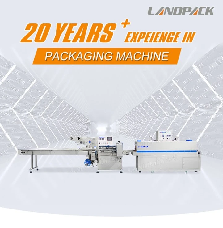 Landpack Lp-590 Horizontal Heat Shrink Food Tray Film Wrap Wrapping Packaging Machine