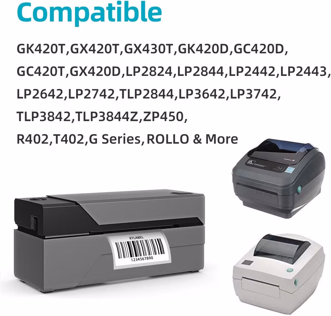 China Factory Wholesale Custom 3&prime;&prime;x1&prime;&prime; 1000PCS/Roll Office Smart Direct Thermal Blank White Shipping Barcode Labels, Waterproof Oilproof Scratch Proof