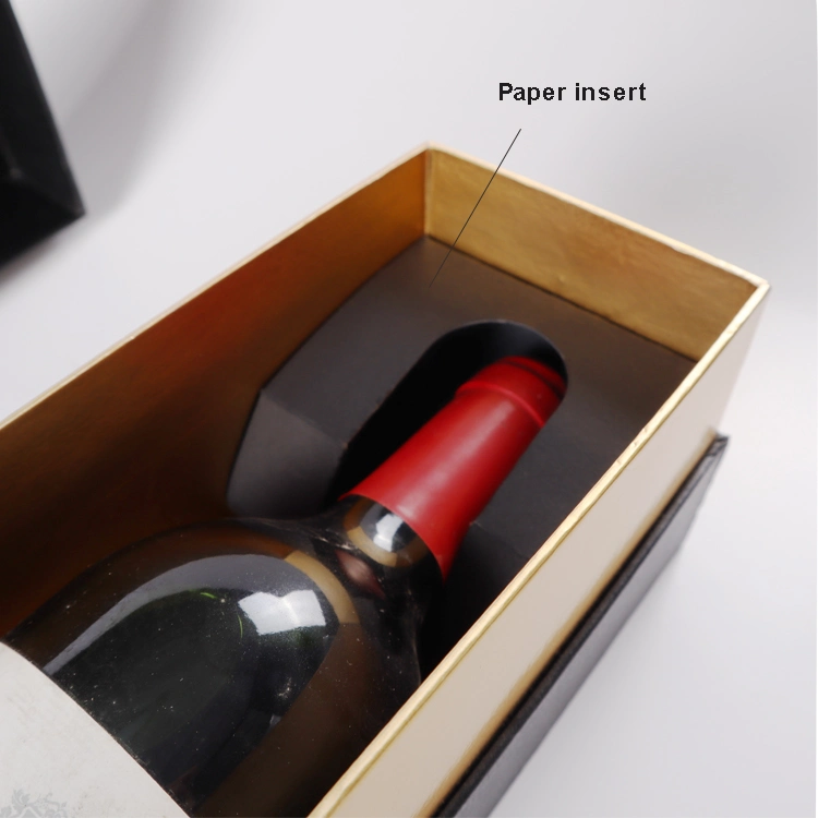 Luxury Single Bottle Art Paper Cardboard Magnetic Wine Gift Box