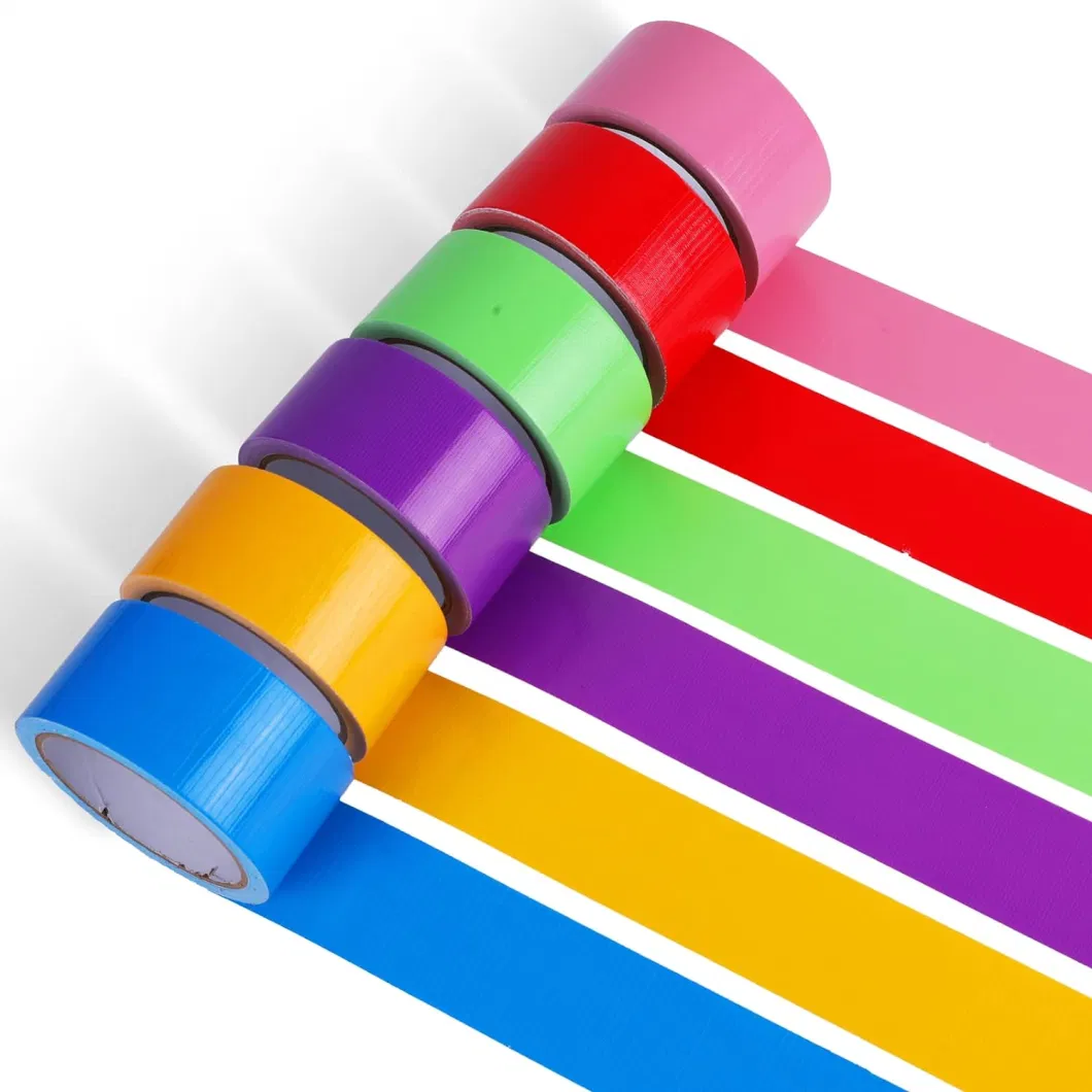 Custom 240u Heavy Duty Adhesive Masking Tape Decorative Colored Thickened Printed Cloth Duct Tape Waterproof No Residue