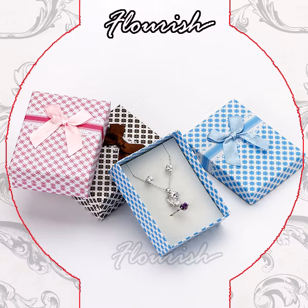 Mixed Color Printing Small Handy Rigid Cardboard Party Jewelry Gift Packaging Box with Lid and Base