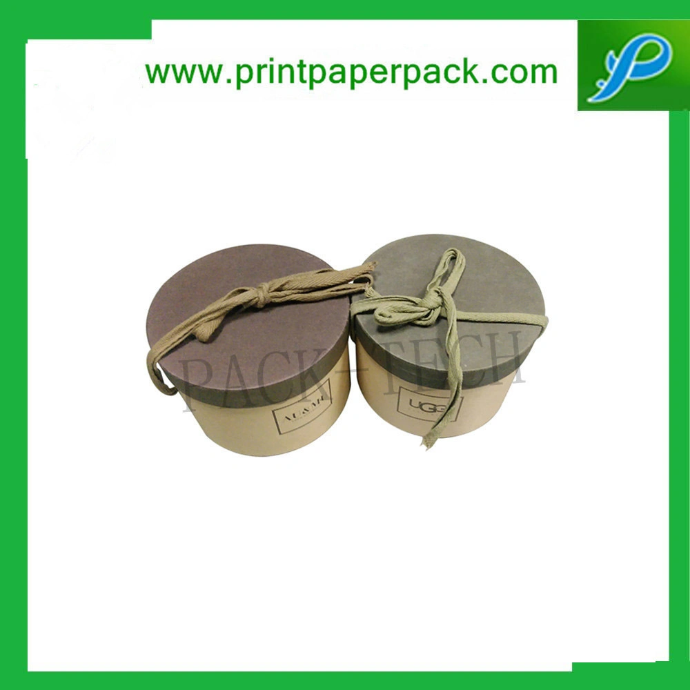 Bespoke Luxury Craft Round Hat Rigid Paper Box, Cardboard Jewelry Gift Packing Box, Tube Packaging Boxes for Tea / Coffee / Red Wine / Flower / Candy Chocolate