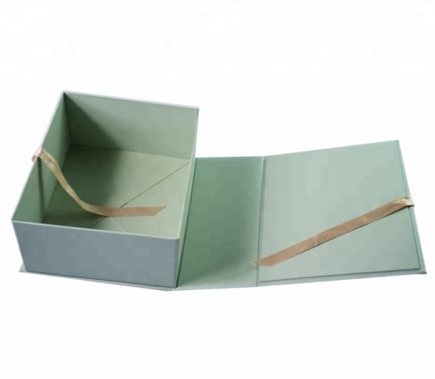 Customized High Quality Package Magnetic Packaging Cardboard Folding Paper Boxes with Ribbon