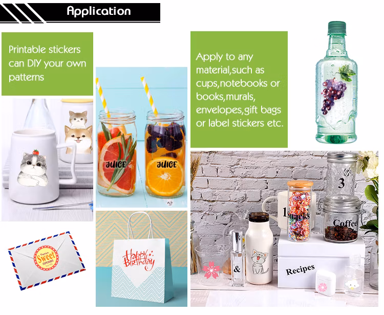 Inkjet Blank Clear Label Waterproof Vinyl Sticker Paper