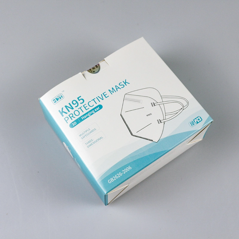 Customized Logo Printed Featured Recyclable Paper Type Cardboard Disposable Carton Face Mask Box