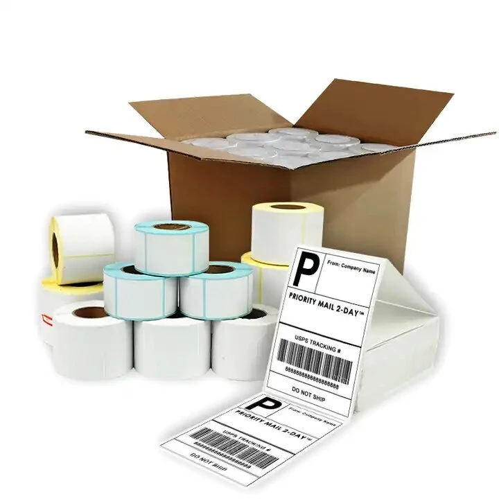 Customized Blank Waterproof Label Roll and Thermal Label Sticker for Printer Labels