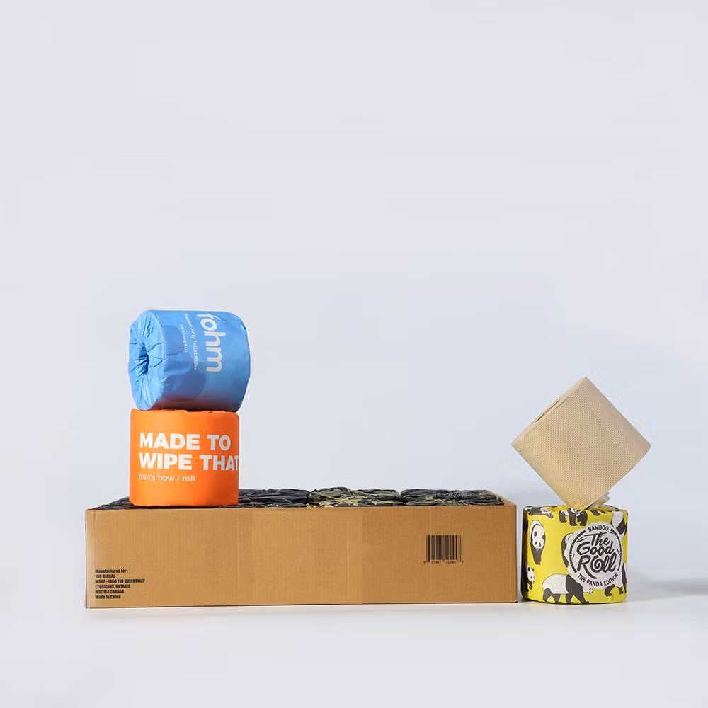 Eco-Friendly Soft 3ply Hygienic 100% Bamboo Toilet Tissue Paper Roll