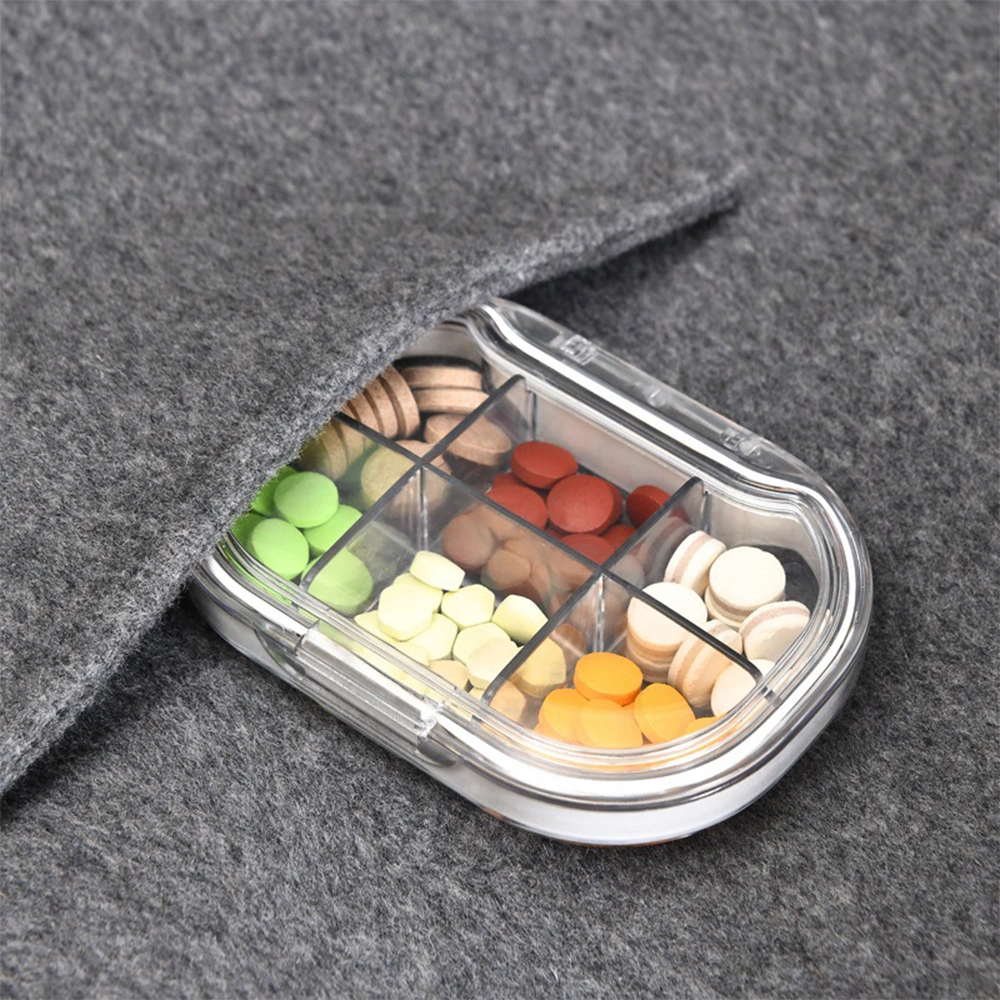 4/6 Grid Transparent Medicine Storage Pill Box for Home Travel Pill Case Vitamins Container Organizer Tablets Dispenser Pillbox