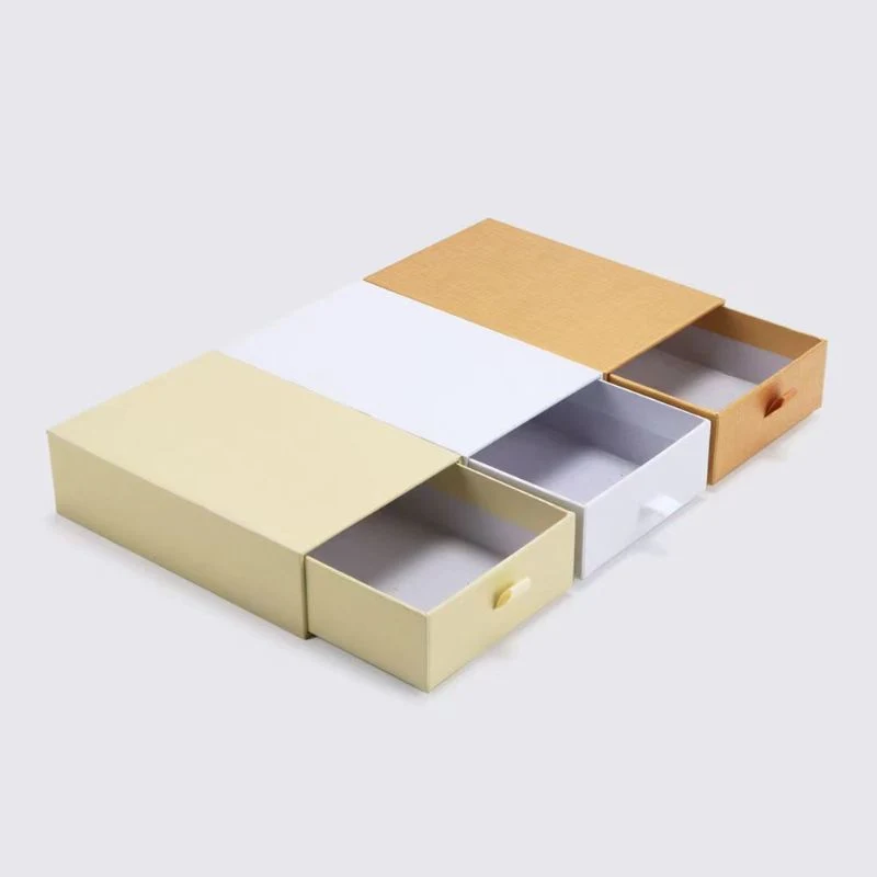 Sliding Drawer Box Puppysew Wholesale 9*9cm Sliding Jewelry Box Jewelry Drawer Box Cardboard Bracelet Ring Earring Necklace Jewelry Box