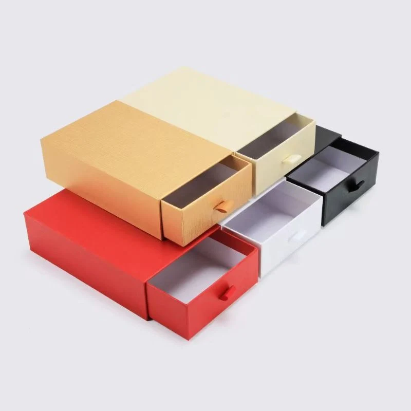 Sliding Drawer Box Puppysew Wholesale 9*9cm Sliding Jewelry Box Jewelry Drawer Box Cardboard Bracelet Ring Earring Necklace Jewelry Box