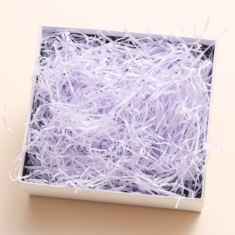 DIY Lafite Paper Color Pink Blue White Shredded Paper Filler for Gift Paper Box Packaging