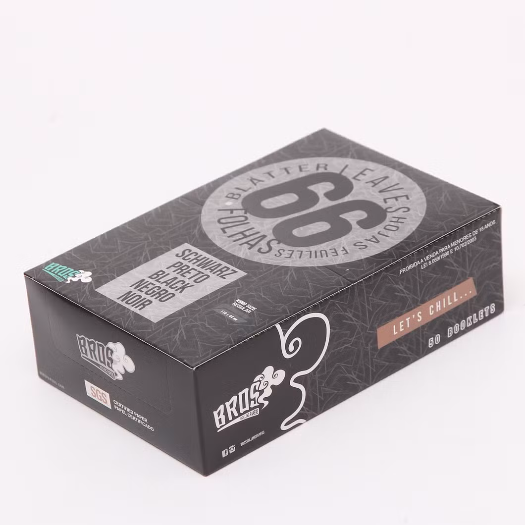 Bros Black 66L Custom Brand Logo Smoking Rolling Paper