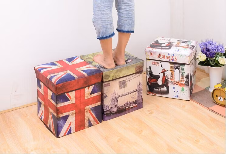 Wholesale Folding Storage Stool Storage Chair Multifunctional Storage Box