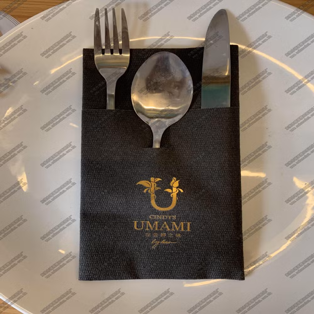 High Quality Fancy Restaurant Paper Tissue Eco Friendly Dyed Red Airlaid Paper Napkins