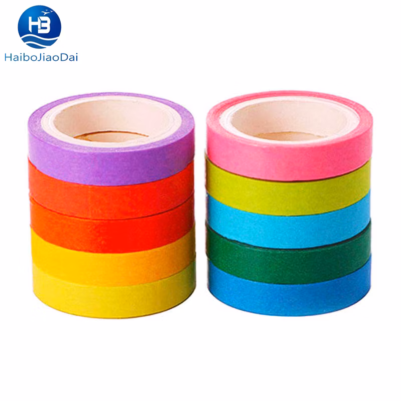 No Residue Painter Tape Temperature Resistant Strong Masking Rubber Glue Waterproof Jumbo Roll Crepe Washi Paper Car Tape