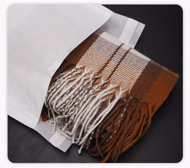 Eco Friendly Poly Bags Alternatives Custom Logo Glassine Tissue Paper Bag for Garment Packaging