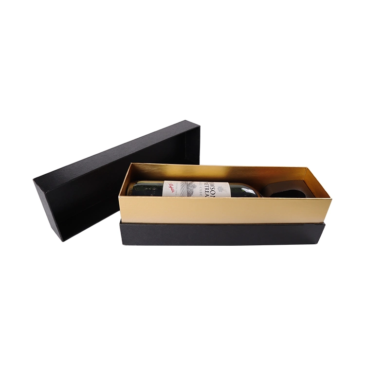 Luxury Single Bottle Art Paper Cardboard Magnetic Wine Gift Box