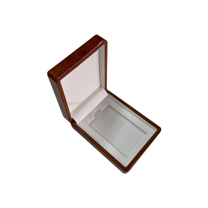 Custom Dark Brown Solid Wood Storage Boxes and Hinged Packaged Boxes