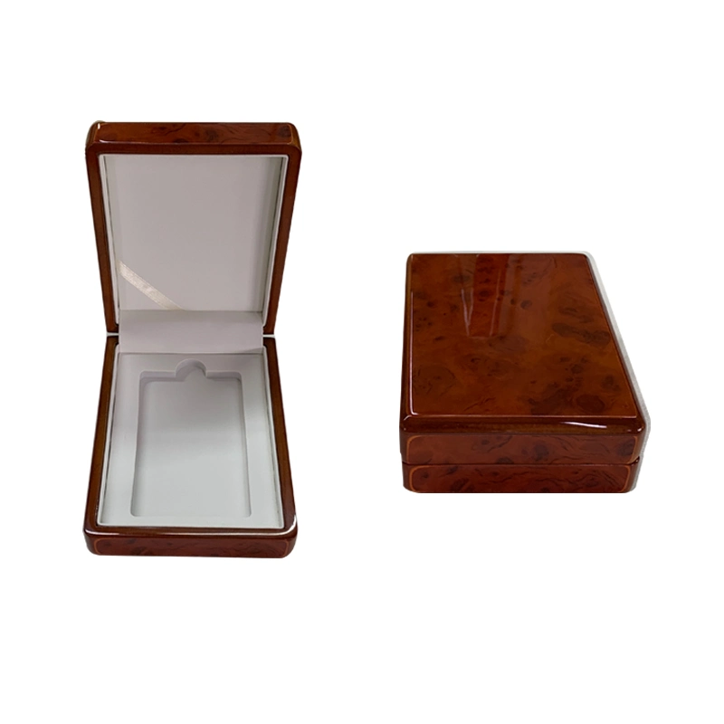 Custom Dark Brown Solid Wood Storage Boxes and Hinged Packaged Boxes