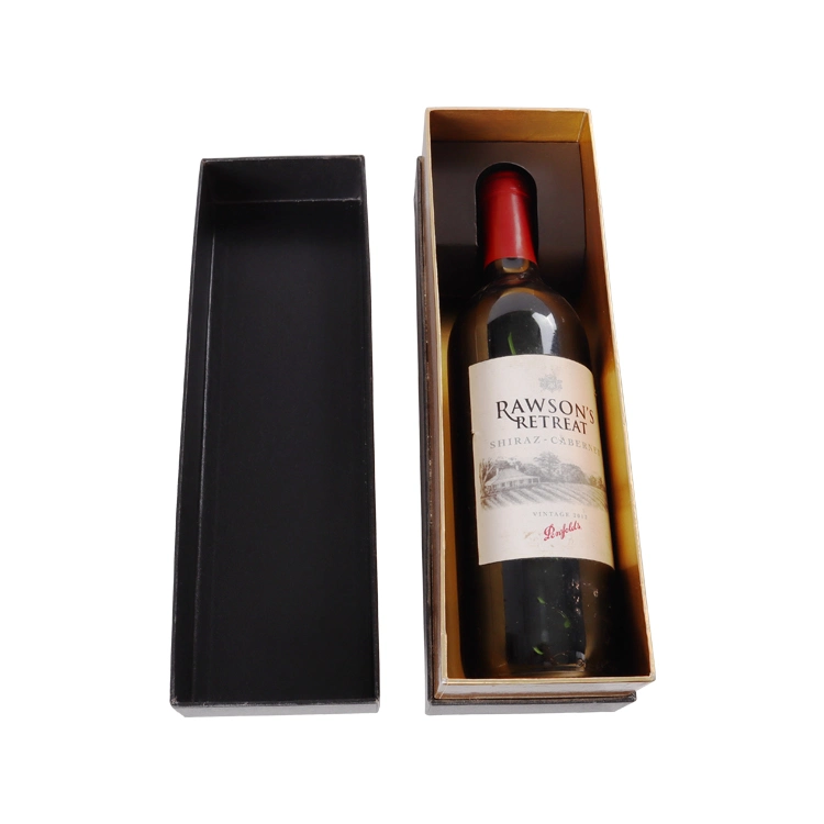 Luxury Single Bottle Art Paper Cardboard Magnetic Wine Gift Box