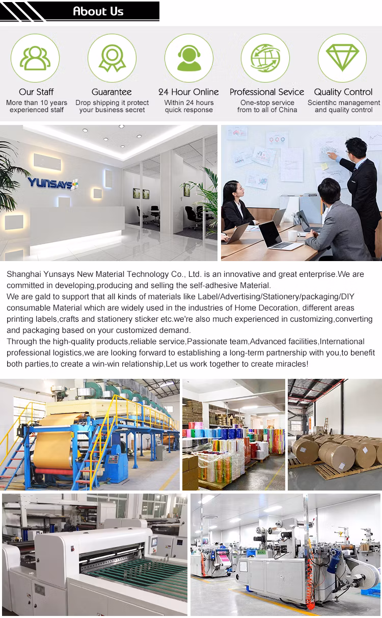 Inkjet Blank Clear Label Waterproof Vinyl Sticker Paper