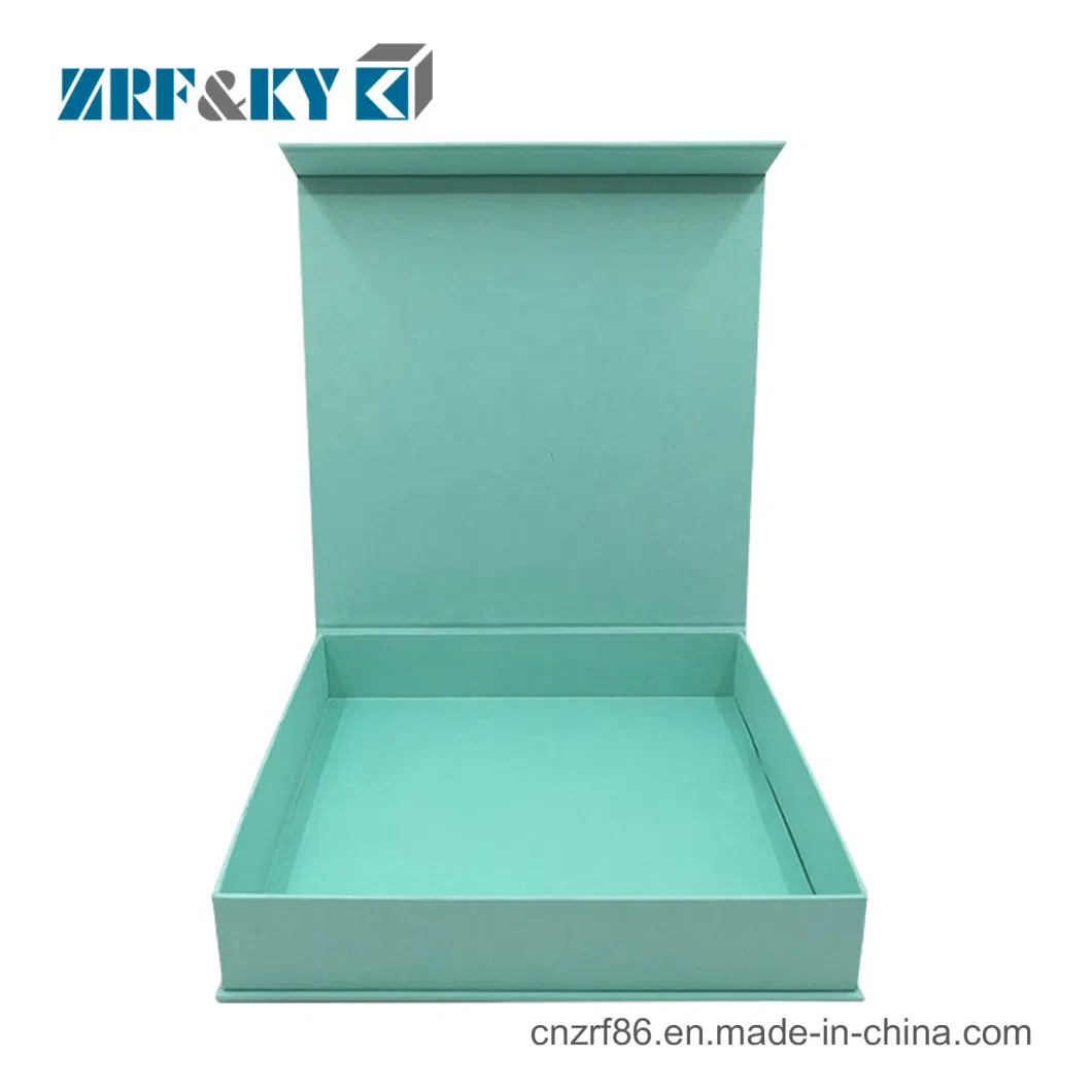 Custom Book Style Green Special Paper Material Made Magnetic Closure Rigid Cardboard Paper Storage Gift Packaging Box