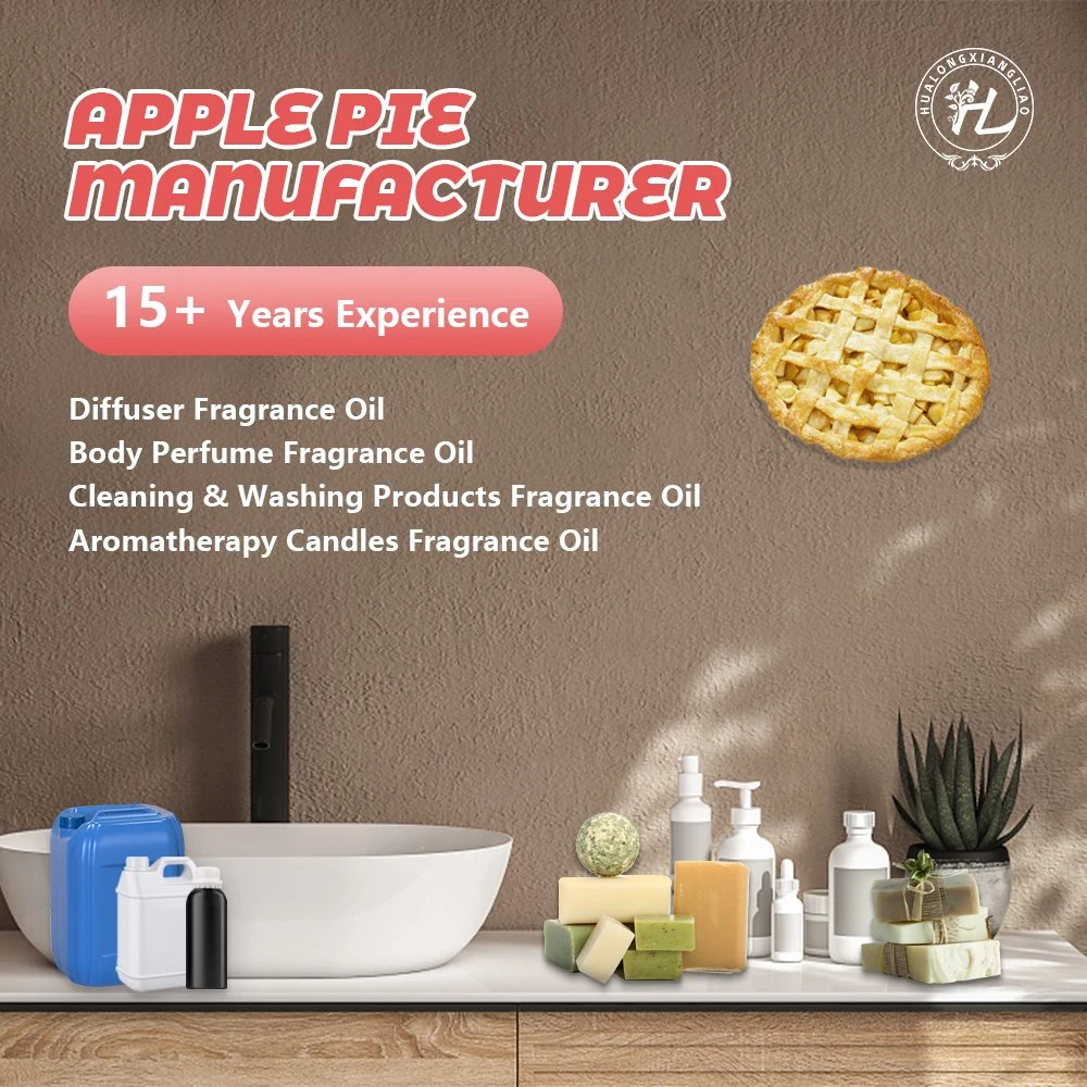 Hl - High Concentrated Bulk Fragrance Oils Factory, Long Lasting Apple Pie Fragrance Oil for Scented Cold Process Soap Making Sample Free &amp; Cheap Price