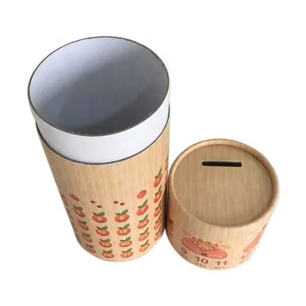 Wholesale Custom Eco Friendly Recyclable Round Cardboard Gift Car Facial Tissue Paper Tube Cylinder Packaging Box Round Gift Box