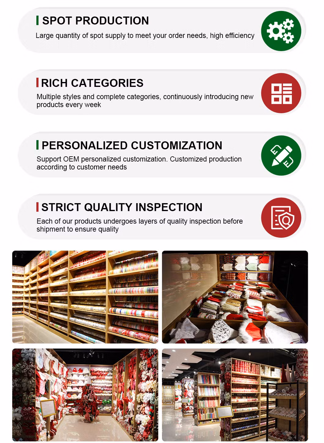 Factory Wholesale Price Holiday Halloween Christmas Decorative Metallic Poly Mesh Ribbon for Wreaths, Swags and Decorating