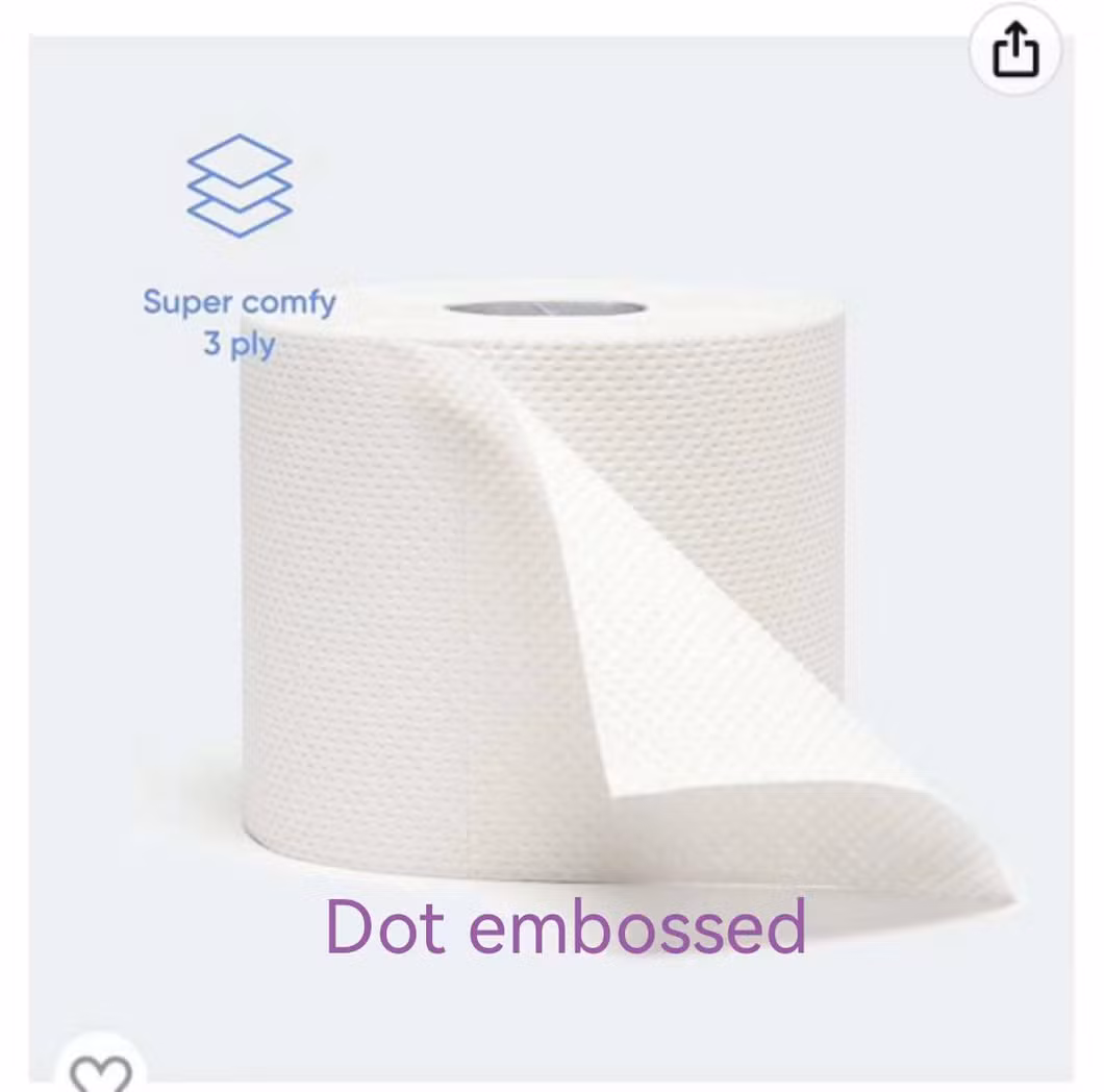 Eco-Friendly Soft 3ply Hygienic 100% Bamboo Toilet Tissue Paper Roll