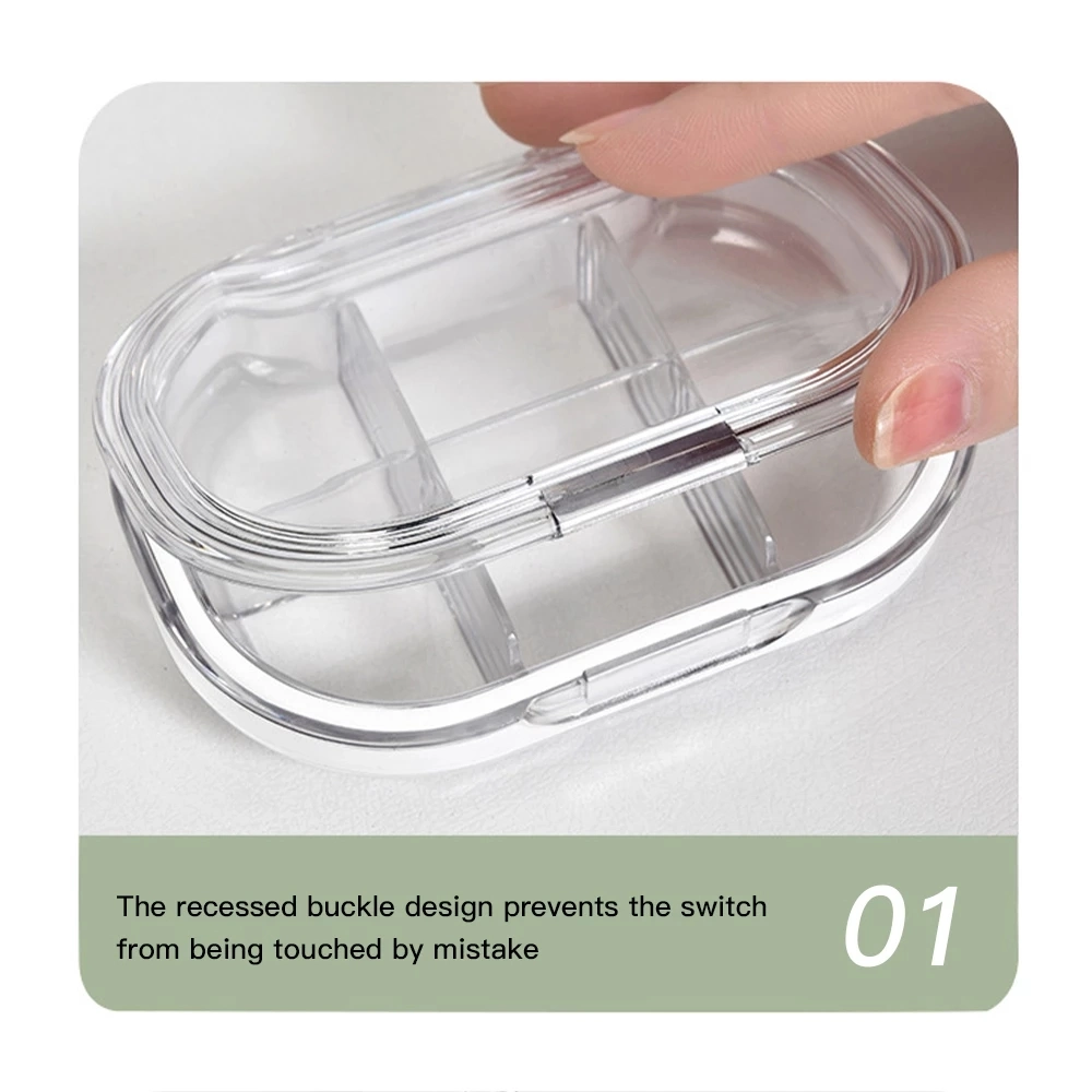 4/6 Grid Transparent Medicine Storage Pill Box for Home Travel Pill Case Vitamins Container Organizer Tablets Dispenser Pillbox