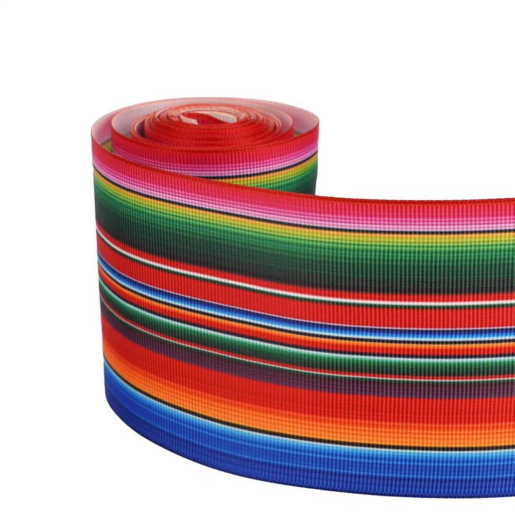 Factory Direct Sales Thread Belt Heat Transfer Mexican Style Decorative Ribbon Gift Packaging Belt Clothing Accessories Wholesale