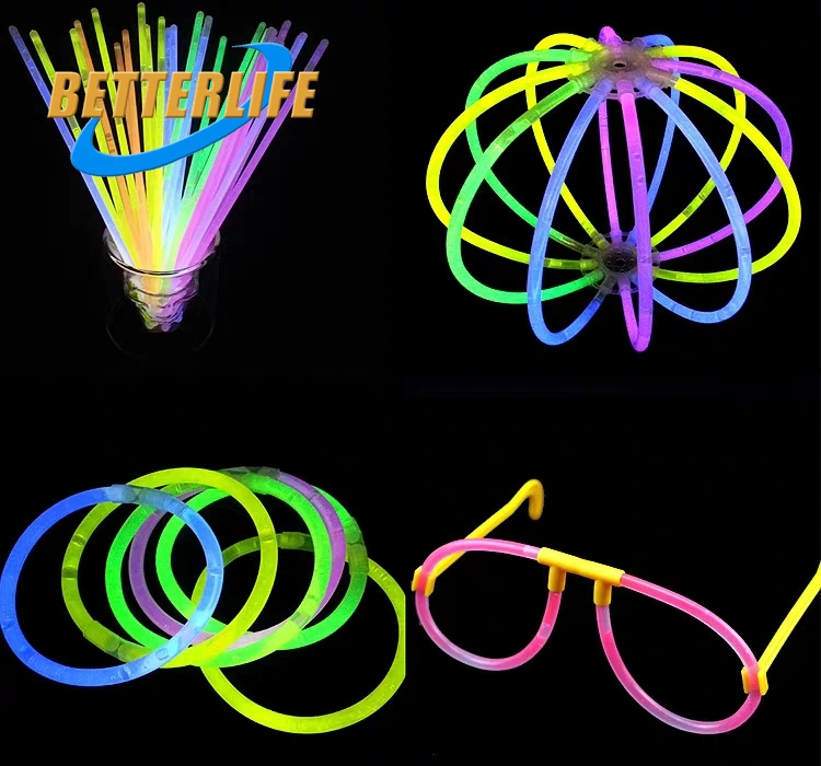 Wholesale 100 PCS Neon Bracelet Pack Green Easter Eggs Emergency Necklace Wedding Glasses Light up Colorful for Birthday Concert Party Supplies Glow Stick Toy