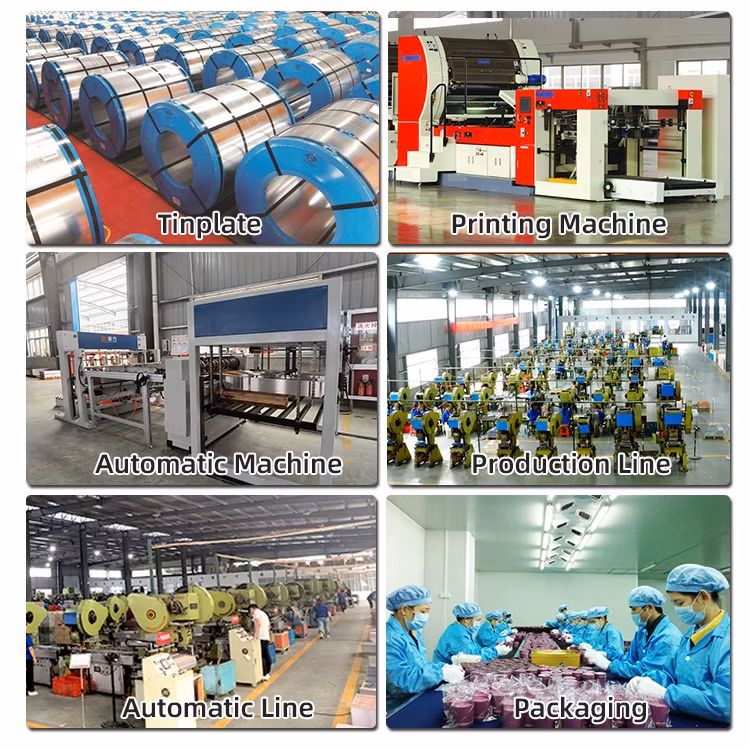 Pretty Tin Box Round Metal Can Wholesale Christmas Gift Box Custom Size Logo Cookie Box