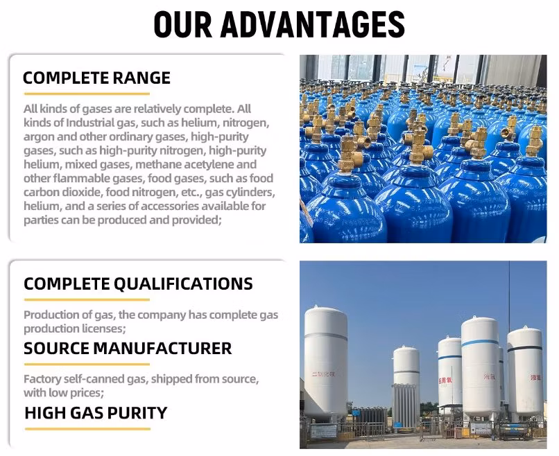 40L High Pressure Seamless Steel Gas Oxygen Air Cylinder