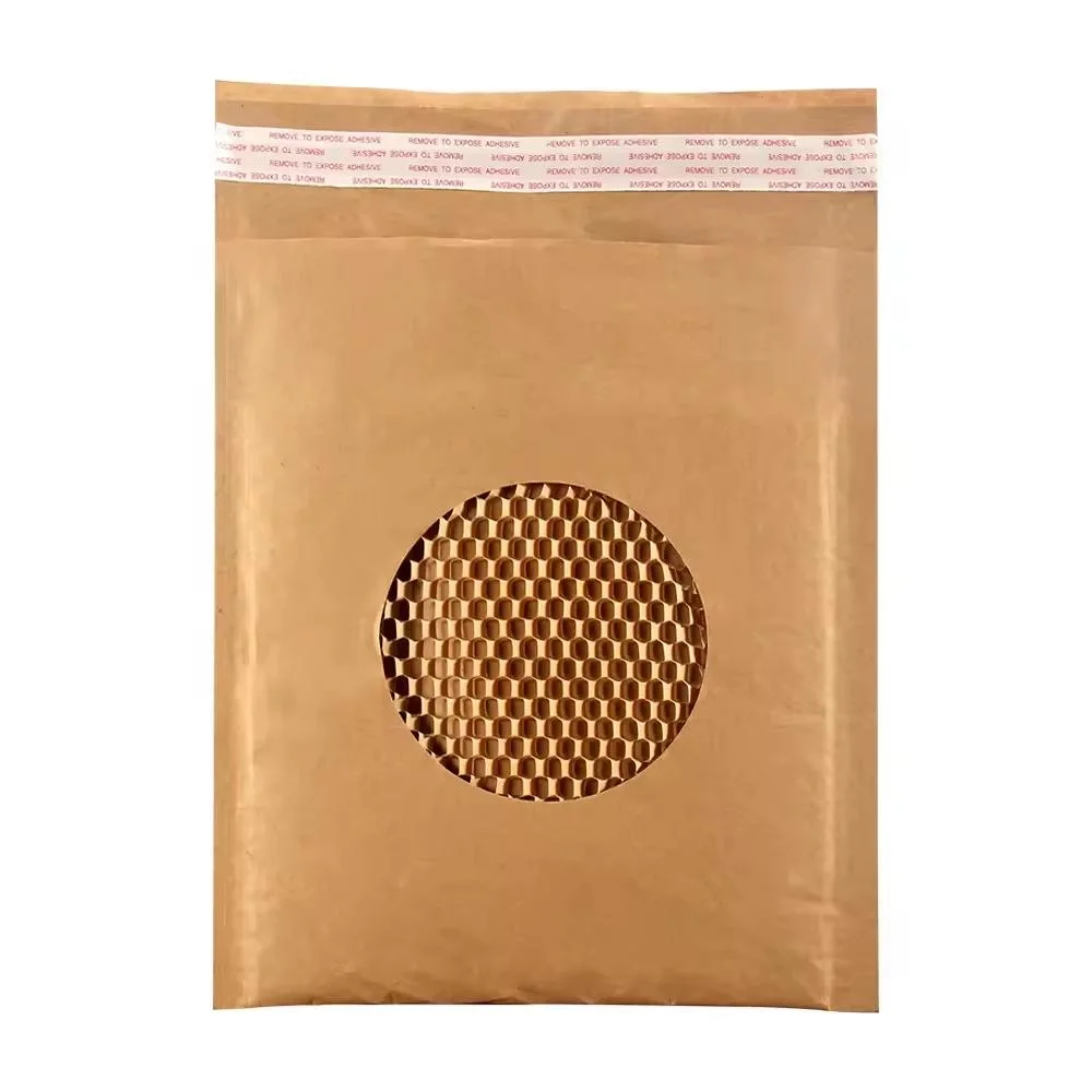 Biodegradable Honeycomb Cushion Paper Mailer Kraft Mailing Bags Padded Honeycomb Express Protective Mailer Envelope Postal Bags