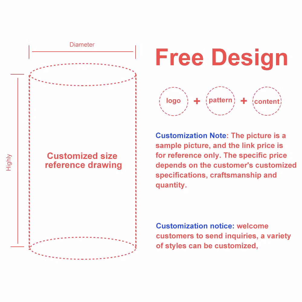 Custom Cylinder Tube Paper Cardboard Boxes Skincare Cosmetic Wine Perfume Gift Shipping Box Packaging with Cardboard Sleeve Lids