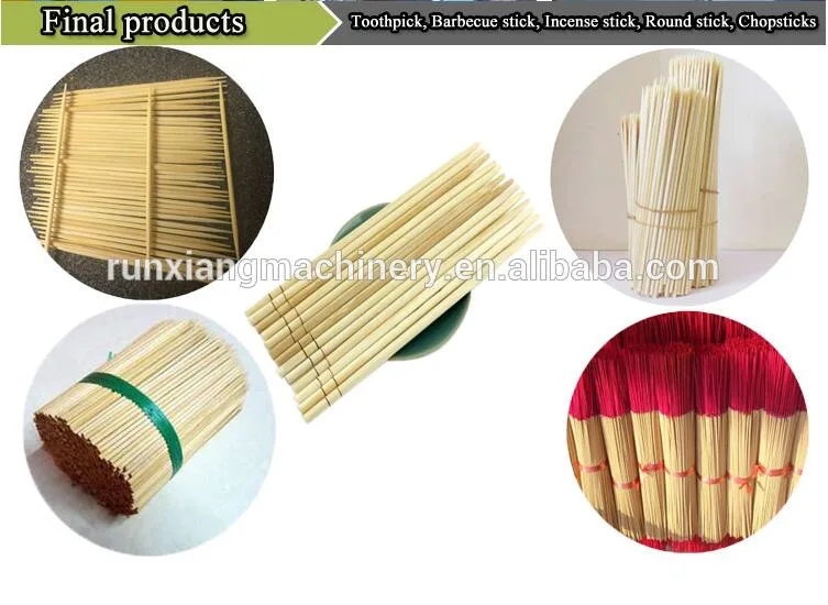 Factory Wood Bamboo Incense Round Chopstick Stick Toothpick Making Machine