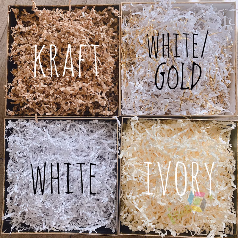 Orange Gift Boxes with Lid and Shredded Paper Filler Box for Business