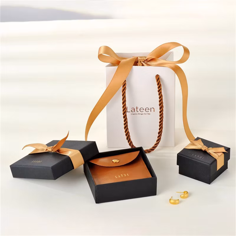 Custom Printed Jewelry Set Box Personalized Paper Packaging Pouch Bag Drawer Cardboard Jewelry Boxes